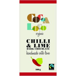 Cocoa Loco - Dark Choc, Chilli and Lime Bar (12x100g)